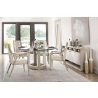 Bernhardt Interiors Axiom 3pc 60" Round Dining Set with Axiom Side Chair #565