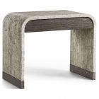 Jonathan Charles Gaia End Table in White Smoke Eggshell