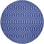 Nourison Home Whimsicle WHS02 8' x Round Navy Bohemian Indoor Rug (Dropshippable)