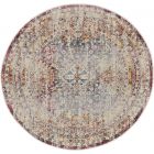 Nourison Home Vintage Kashan VKA09 4' x Round Multicolor Vintage Indoor Rug (Dropshippable)