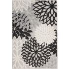Nourison Home Aloha ALH05 3' x 5' Black/White Rectangle Tropical Rug