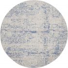 Nourison Home Whimsicle WHS07 8' x Round Grey Blue Modern Indoor Rug (Dropshippable)