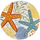 Nourison Home Aloha ALH24 7'10" x Round Multicolor Coastal, Nautical & Beach Rug