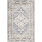 Nourison Home Astra Machine Washable ASW11 3'3" x 5' Light Blue Rectangle Vintage Indoor Rug