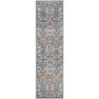Nourison Home Allur ALR03 2'3" x 7'6" Light Blue Runner Bohemian Indoor Rug