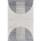 Nourison Home Astra Machine Washable ASW03 4' x 6' Ivory Blue Rectangle Modern Indoor Rug (Dropshippable)