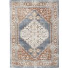 Nourison Home Astra Machine Washable ASW11 7'10" x 10' Denim Multicolor Rectangle Vintage Indoor Rug (Dropshippable)