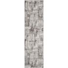 Nourison Home Elation ETN06 2'3" x 7'6" Grey Ivory Modern Indoor Rug (Dropshippable)