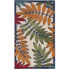 Nourison Home Aloha ALH18 3' x 5' Multicolor Rectangle Tropical Rug