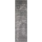 Nourison Home Silk Shadows SHA14 2'3" x 8' Graphite Vintage Indoor Rug (Dropshippable)