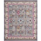 Nourison Home Vintage Kashan VKA05 7'10" x 9'10" Grey/Multi Bohemian Indoor Rug