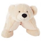 Nourison Home Plush Lines Stuffed Bear 18" x 22" Ivory Indoor Plush Animal Throw Pillow