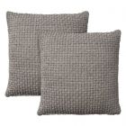 Nourison Home Lifestyle Woven Chenille 18" x 18" - Set of 2 Grey Indoor Throw Pillow