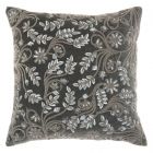 Nourison Home Sofia Beaded Flowers 20" x 20" Grey Indoor Throw Pillow