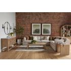 Essentials For Living Stitch & Hand Lena Modular Slipcover 4pc Sectional - Bisque Espresso