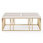 AICO Michael Amini Carmela Cocktail Table Shimmer Ivory
