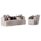AICO Michael Amini Carmela Sofa Set Zinc Silver