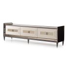 AICO Michael Amini Lousanne Media Cabinet - Glossy Mocha Sand (CL1A) - CLEARANCE SALE