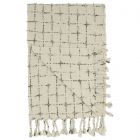 Nourison Home Lifestyle Woven Grid 50" x 60" Natural Indoor Throw Blanket