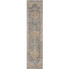 Nourison Home Sahar SHR06 2'3" x 10'2" Ivory Blue Vintage Indoor Rug (Dropshippable)