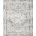 Nourison Home Astra Machine Washable ASW11 9' x 12' Light Blue Rectangle Vintage Indoor Rug