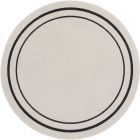Nourison Home Essentials NRE02 4' x Round Ivory/Black Contemporary Rug (Dropshippable)