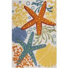 Nourison Home Aloha ALH24 3'6" x 5'6" Multicolor Rectangle Coastal, Nautical & Beach Rug (Dropshippable)