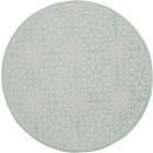 Nourison Home Jubilant JUB06 5'3" x Round Ivory Green Farmhouse Indoor Rug (Dropshippable)
