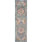 Nourison Home Passion PSN23 2'2" x 7'6" Ivory/Light Blue Bohemian Indoor Rug (Dropshippable)