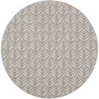 Nourison Home Aloha ALH35 7'10" x Round Grey Tropical Rug (Dropshippable)