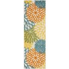 Nourison Home Aloha ALH05 2'3" x 8' Turquoise Multicolor Runner Tropical Rug