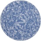 Nourison Home Whimsicle WHS05 8' x Round Blue Farmhouse Indoor Rug (Dropshippable)