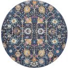 Nourison Home Passion PSN01 8' x Round Navy Bohemian Indoor Rug (Dropshippable)