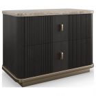 Caracole Modern Principles Rhythm Nightstand, Black Stained Ash (26PRESDAY10)