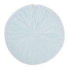 Nourison Home Sofia Round Ruched Velvet 16" x 16" Sky Indoor Throw Pillow