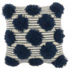 Nourison Home Lifestyle Tufted Pom Poms 18" x 18" Navy Indoor Throw Pillow