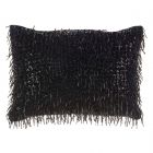 Nourison Home Sofia Beaded Tassels 10" x 14" Black Indoor Throw Pillow