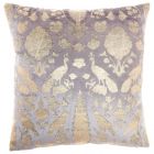 Nourison Home Sofia Foil Print Birds 20" X 20" Grey Indoor Throw Pillow
