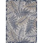 Nourison Home Aloha ALH18 9' x 12' Ivory/Navy Rectangle Tropical Rug