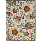 Nourison Home Aloha ALH17 9' x 12' Ivory/Multi Rectangle Farmhouse Rug