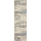 Nourison Home Solace SLA08 2'3" x 7'3" Ivory/Grey/Blue Modern Indoor Rug (Dropshippable)
