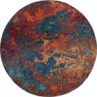 Nourison Home Celestial CES08 7'10" x Round Atlantic Modern Indoor Rug (Dropshippable)