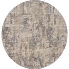 Nourison Home Rustic Textures RUS06 5'3" x Round Beige/Grey Modern Indoor Rug (Dropshippable)