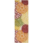 Nourison Home Aloha ALH05 2' x 6' Red Multicolor Runner Tropical Rug