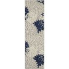 Nourison Home Aloha ALH05 2' x 6' Ivory/Navy Runner Tropical Rug