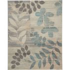 Nourison Home Tranquil TRA01 8' x 10' Ivory/Light Blue Farmhouse Indoor Rug (Dropshippable)
