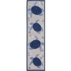 Nourison Home Aloha ALH27 2'3" x 8' Navy Blue Runner Coastal, Nautical & Beach Rug (Dropshippable)