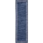 Nourison Home Essentials NRE02 2'2" x 7'6" Navy/Ivory Contemporary Rug (Dropshippable)