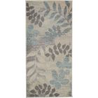 Nourison Home Tranquil TRA01 2' x 4' Ivory/Light Blue Farmhouse Indoor Rug (Dropshippable)