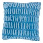 Nourison Home Faux Fur Ruched Faux Rabbit 20" x 20" Ocean Indoor Throw Pillow